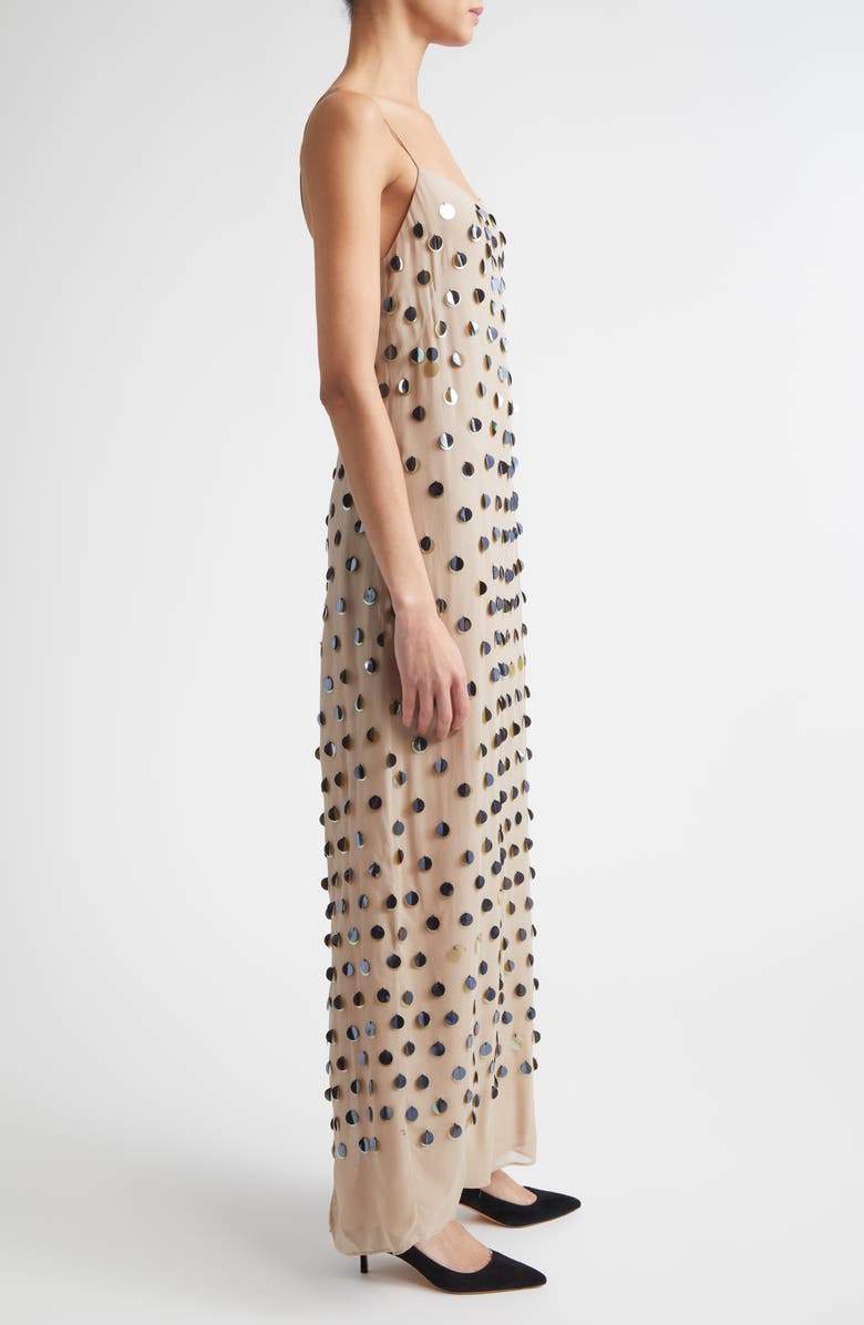 Lela Rose Paillette Embroidered Georgette Slipdress, Alternate, color, 