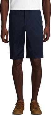 Lands' End School Uniform Young  Plain Front Blend Chino Shorts