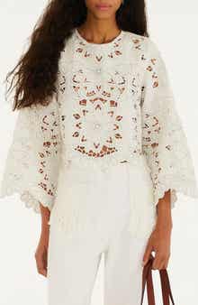 Flowers Richelieu Blouse