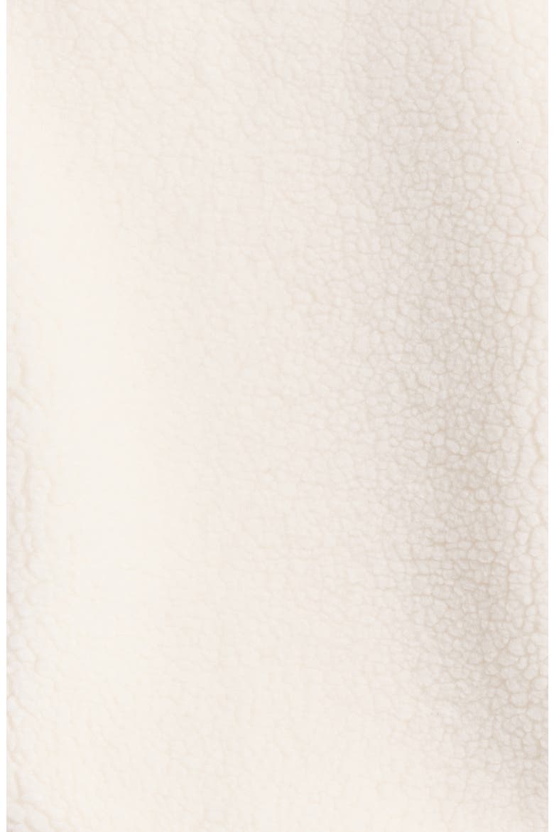 Faux Shearling Half Zip Pullover, Alternate, color, IVORY EGRET