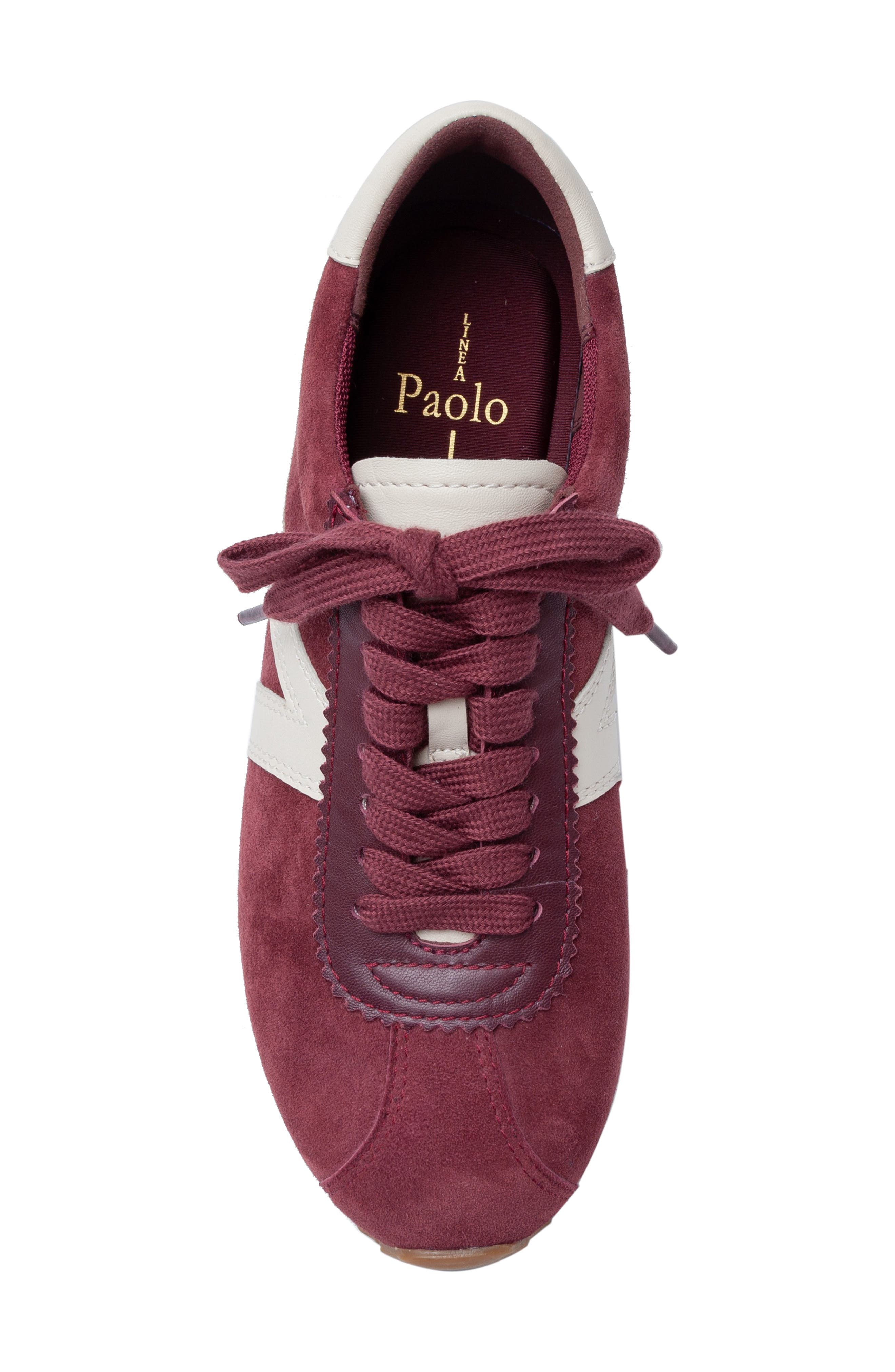 Linea Paolo Kova Sneaker, Alternate, color, Dark Burgundy/Ivory