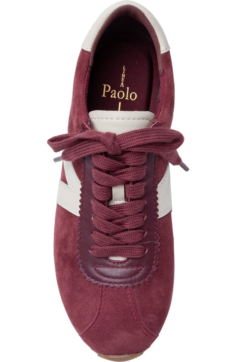 Linea Paolo Kova Sneaker, Alternate, color, Dark Burgundy/Ivory