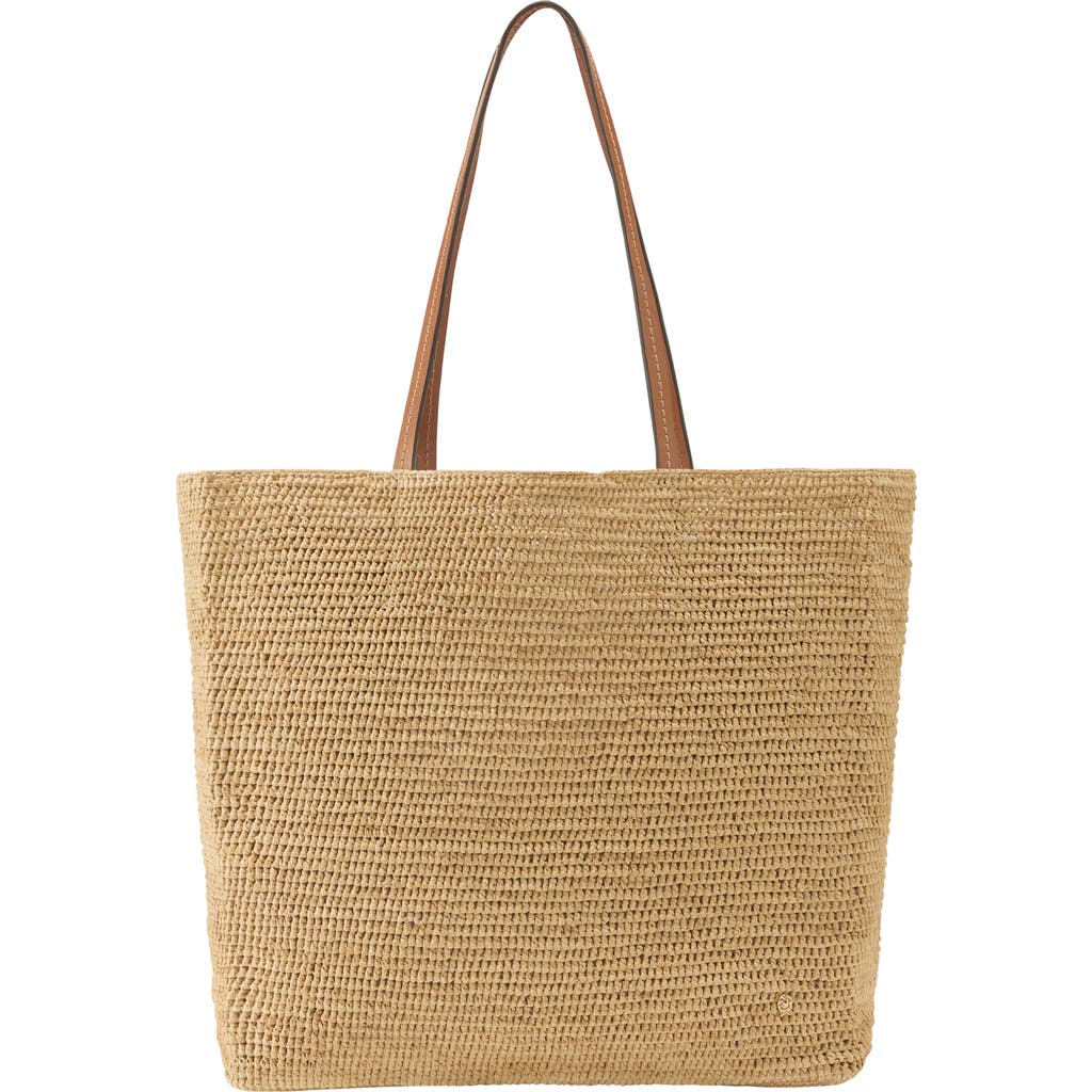 Helen Kaminski Matale Raffia Tote In Natural/cotto