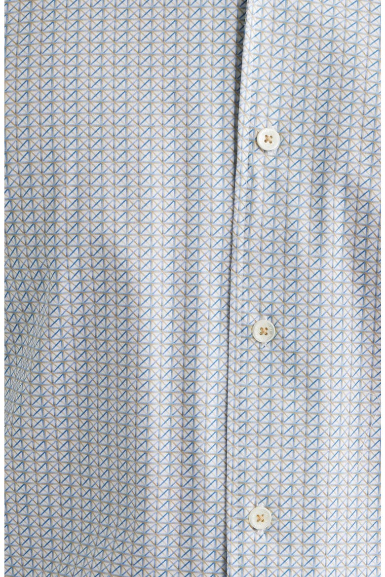 Devon OoohCotton® Geometric Print Long Sleeve Button-Up Shirt, Alternate, color, SAND