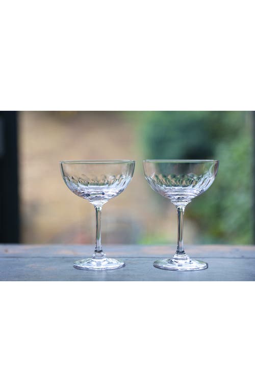 The Vintage List Set Of 2 Crystal Champagne Saucers In Transparent