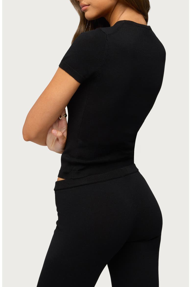 Vanessa Button Up Knit Top, Alternate, color, BLACK