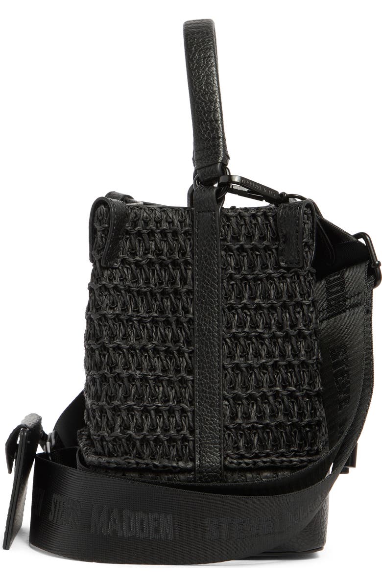 Steve Madden Macro Raffia Bucket Bag, Alternate, color,