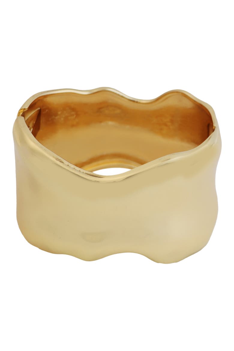 Hammered Bangle, Main, color, GOLD