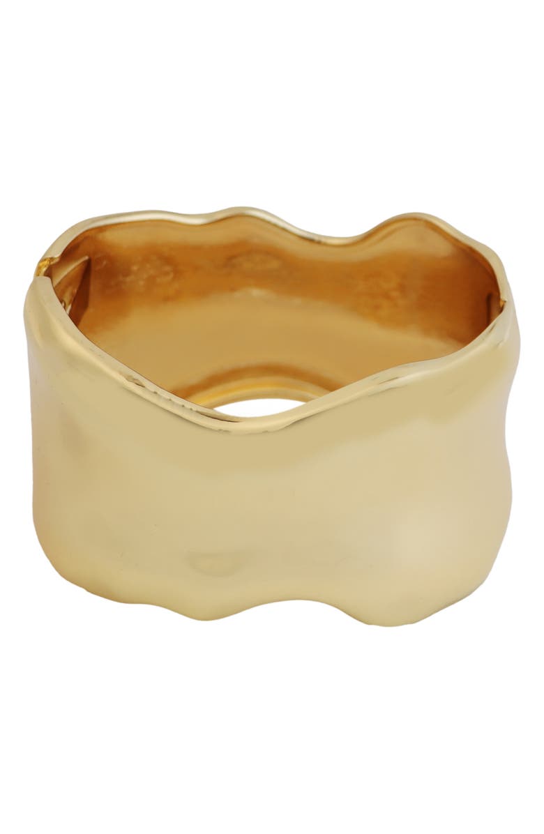 Panacea Hammered Bangle, Main, color, Gold