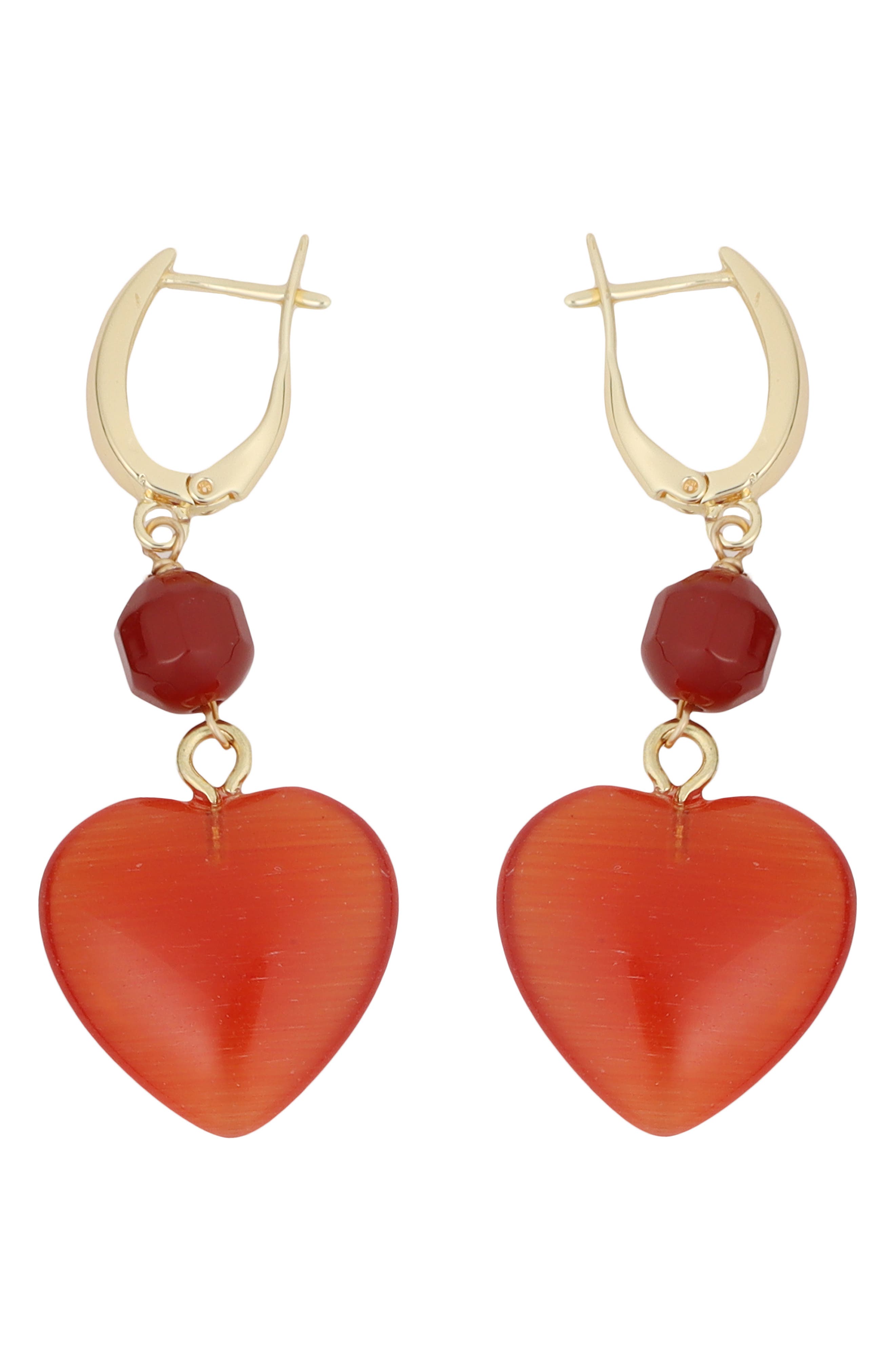 Panacea Stone Heart Drop Earrings