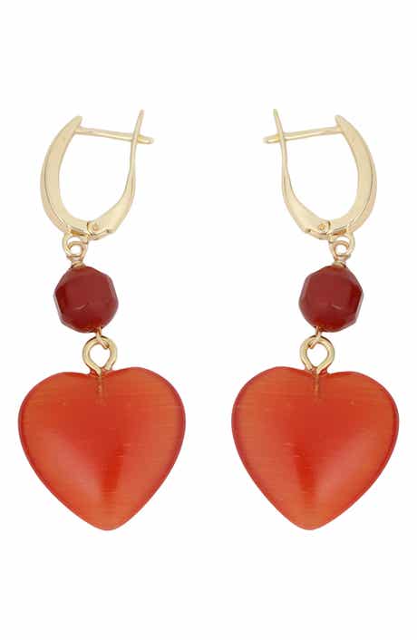 Panacea Stone Heart Drop Earrings