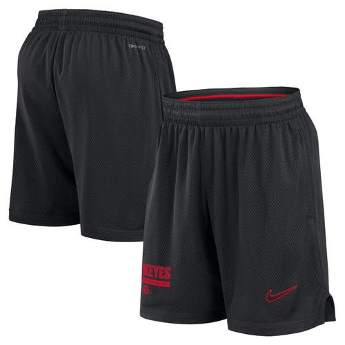 NIKE NIKE BLACK OHIO STATE BUCKEYES 2024 SIDELINE PERFORMANCE MESH SHORTS