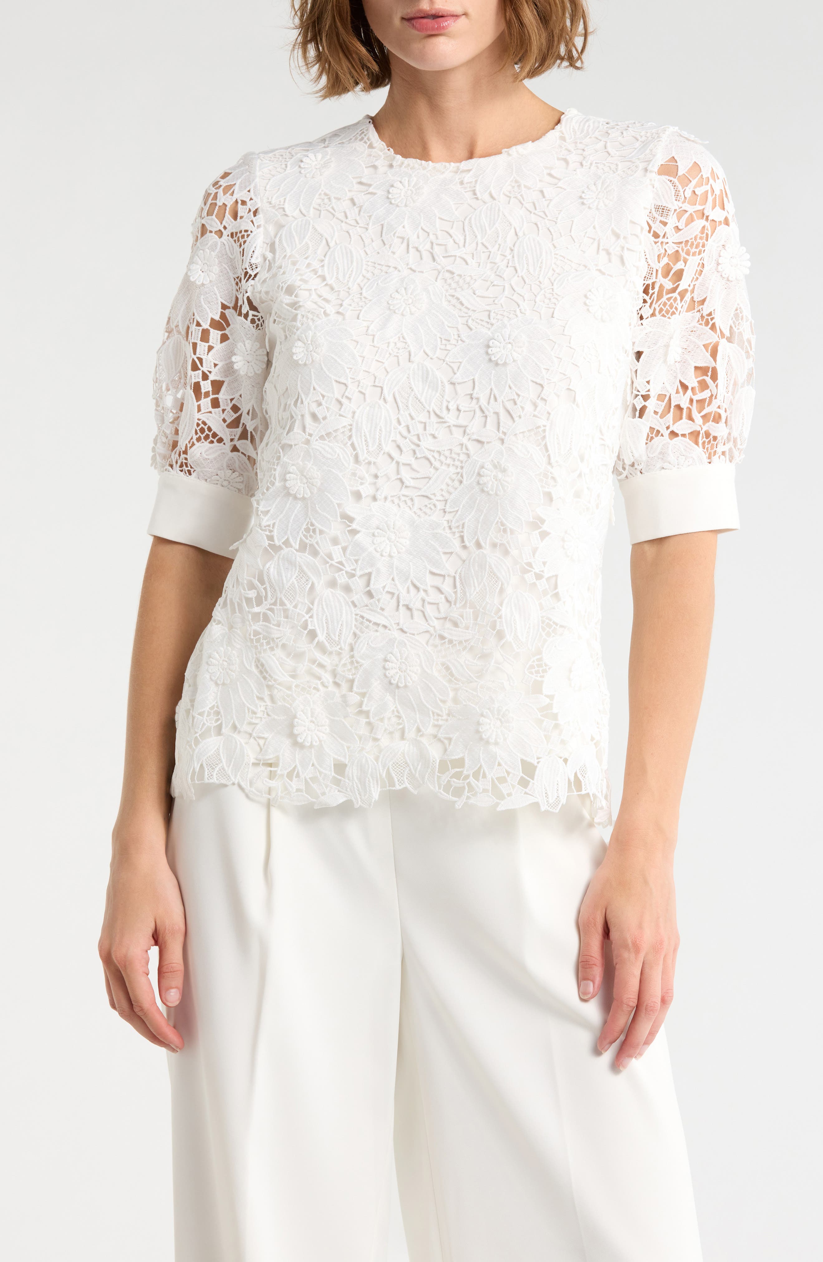 Elie Tahari The Estella Lace Top