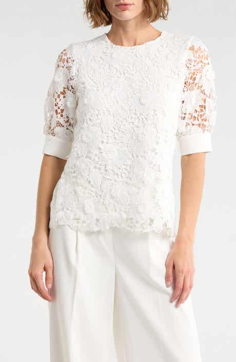 Elie Tahari The Estella Lace Top