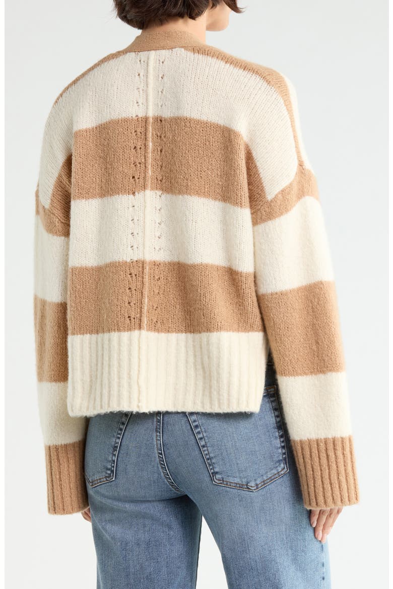 Striped Cardigan, Alternate, color, LIGHT CAMEL MULTI