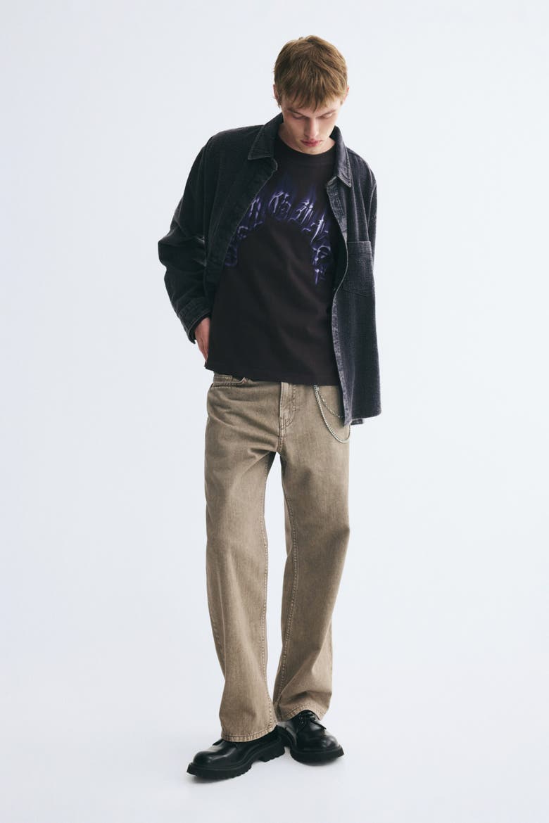 Relaxed-Fit Long-Sleeved T-Shirt, Alternate, color, Black