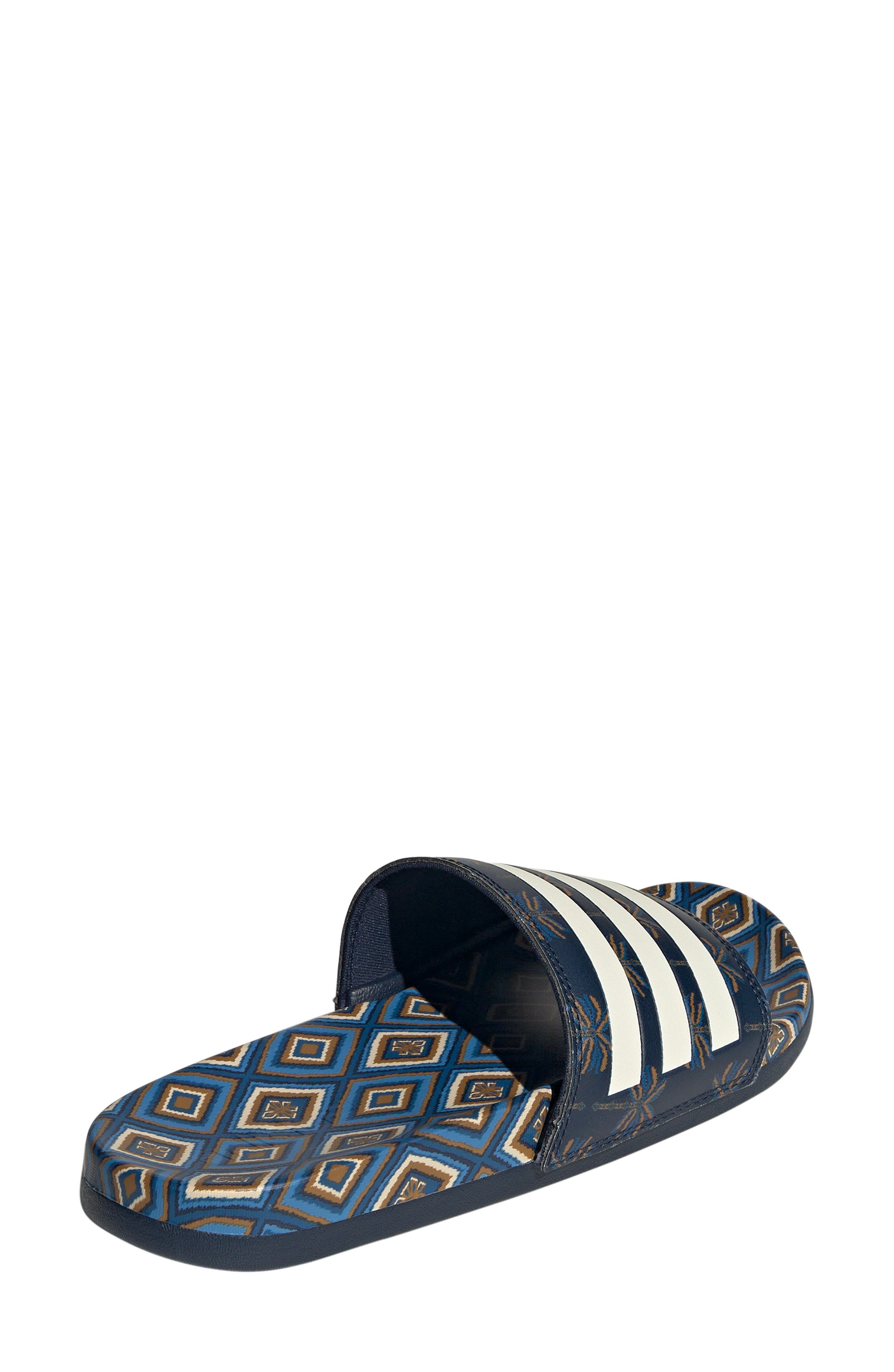 adidas Adilette Comfort Sandal, Alternate, color, Indigo/Cream/Indigo