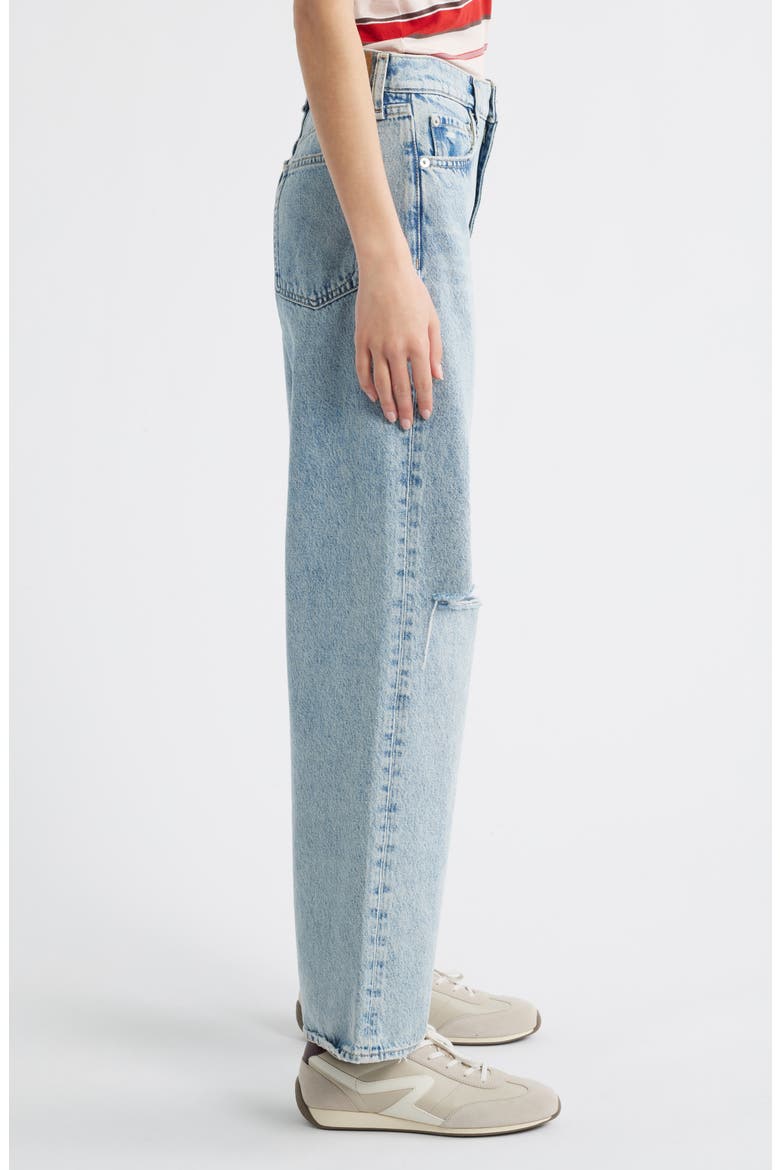 Shea Ripped High Waist Relaxed Straight Leg Jeans, Alternate, color, CALHE
