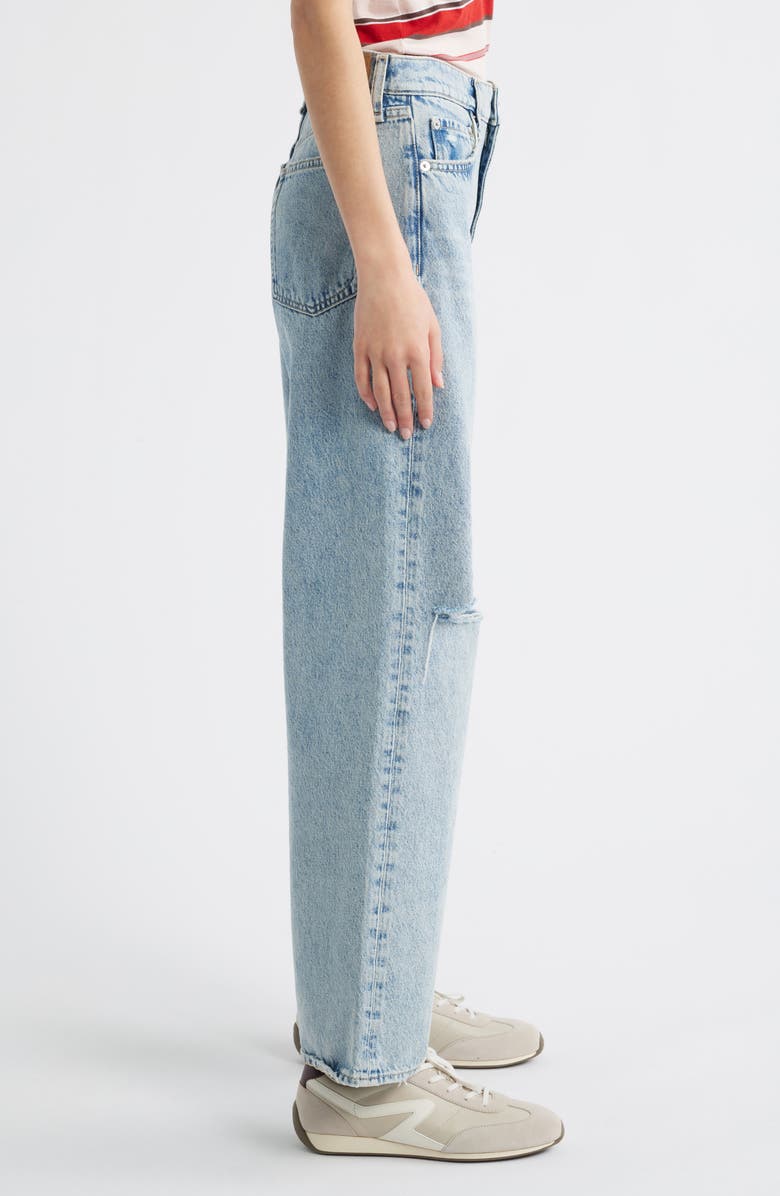 Shea Ripped High Waist Relaxed Straight Leg Jeans
