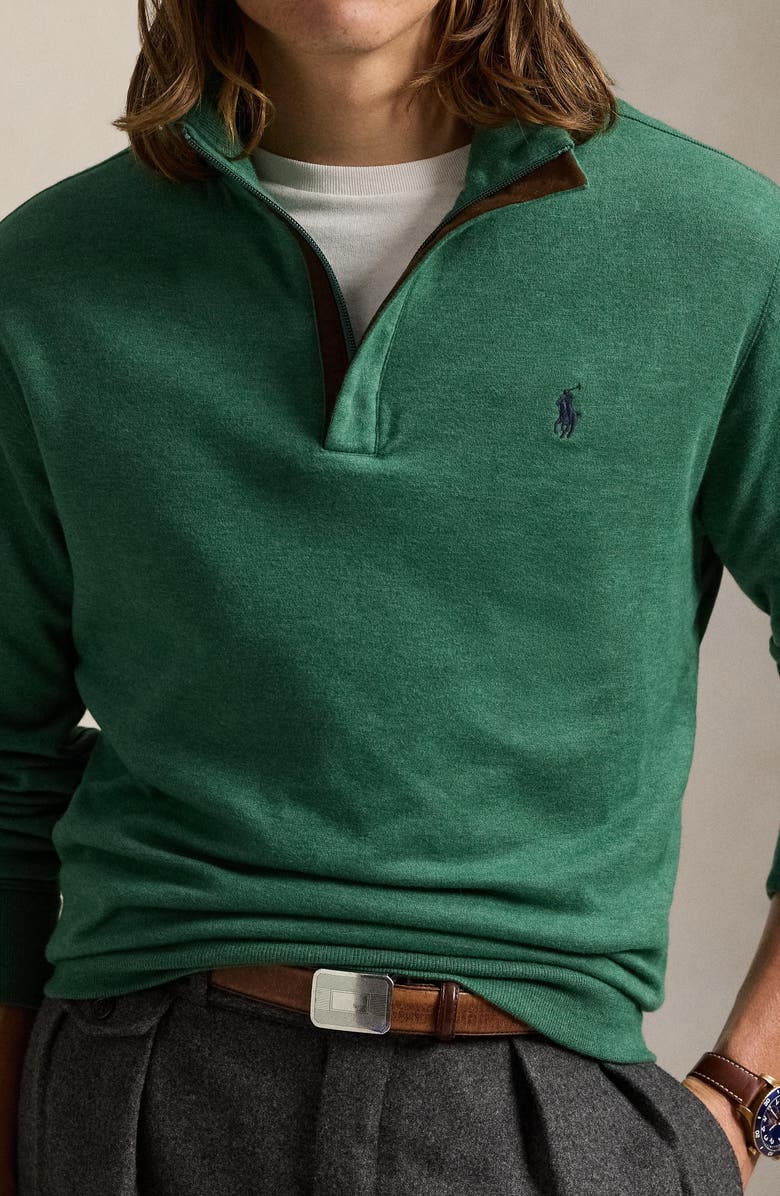 Polo Ralph Lauren Double Knit Jersey Half Zip, Alternate, color, 