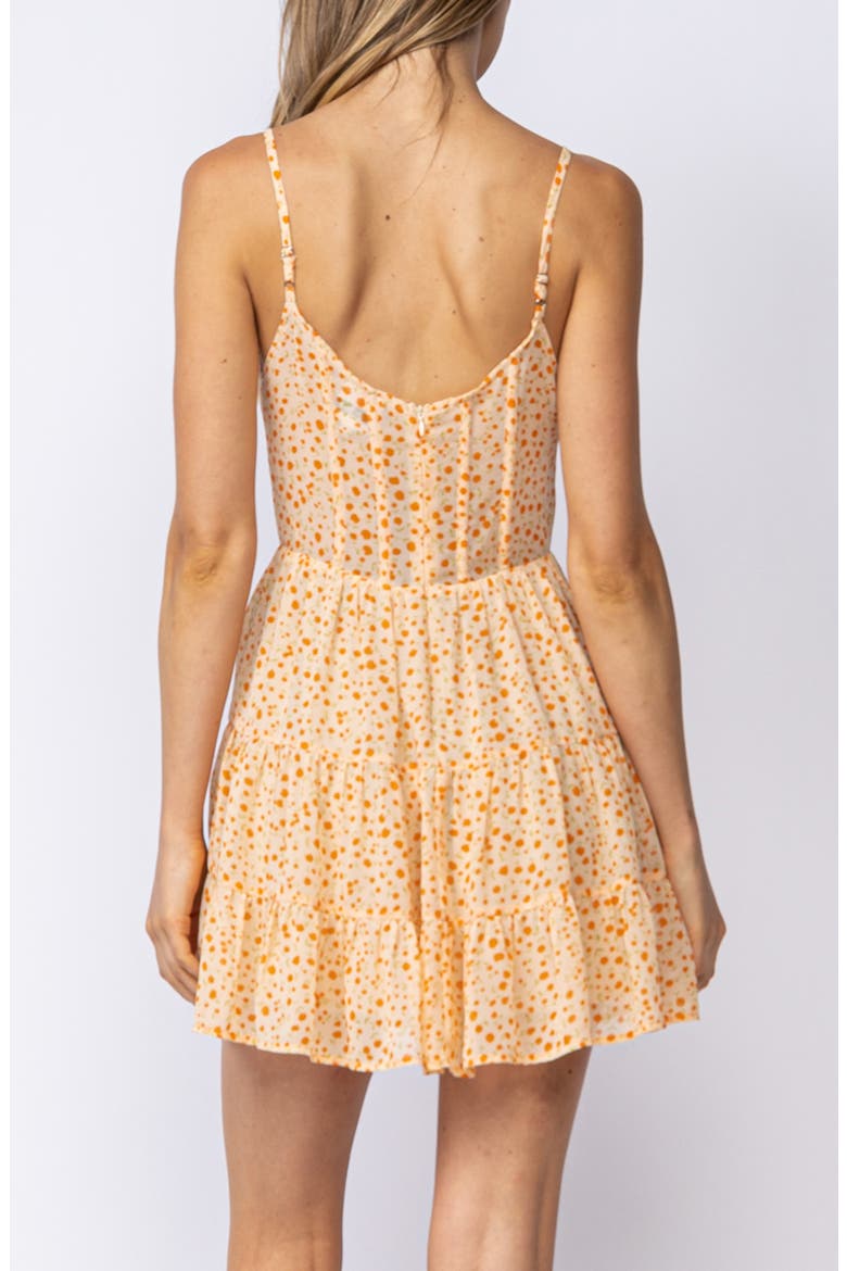 Ditsy Floral Minidress, Alternate, color, ORANGE