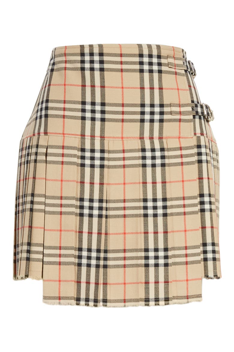 Zoe Vintage Check Asymmetrical Wool Kilt, Alternate, color, ARCHIVE BEIGE IP CHK