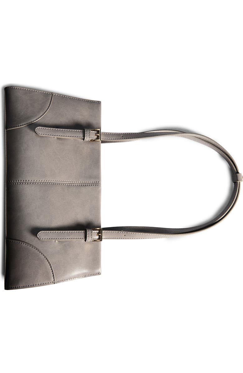 MANGO Buckles Faux Leather Shoulder Bag, Alternate, color,