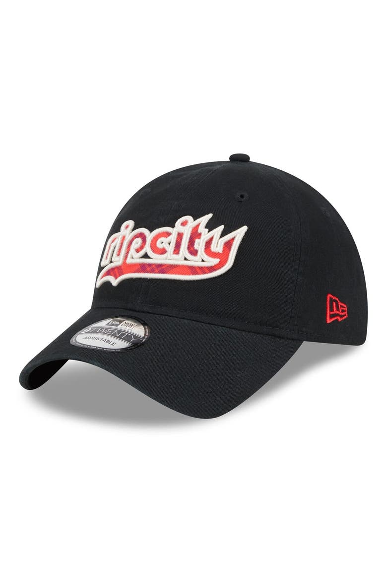 Men's New Era  Black Portland Trail Blazers 2023/24 City Edition 9TWENTY Adjustable Hat, Main, color, Black