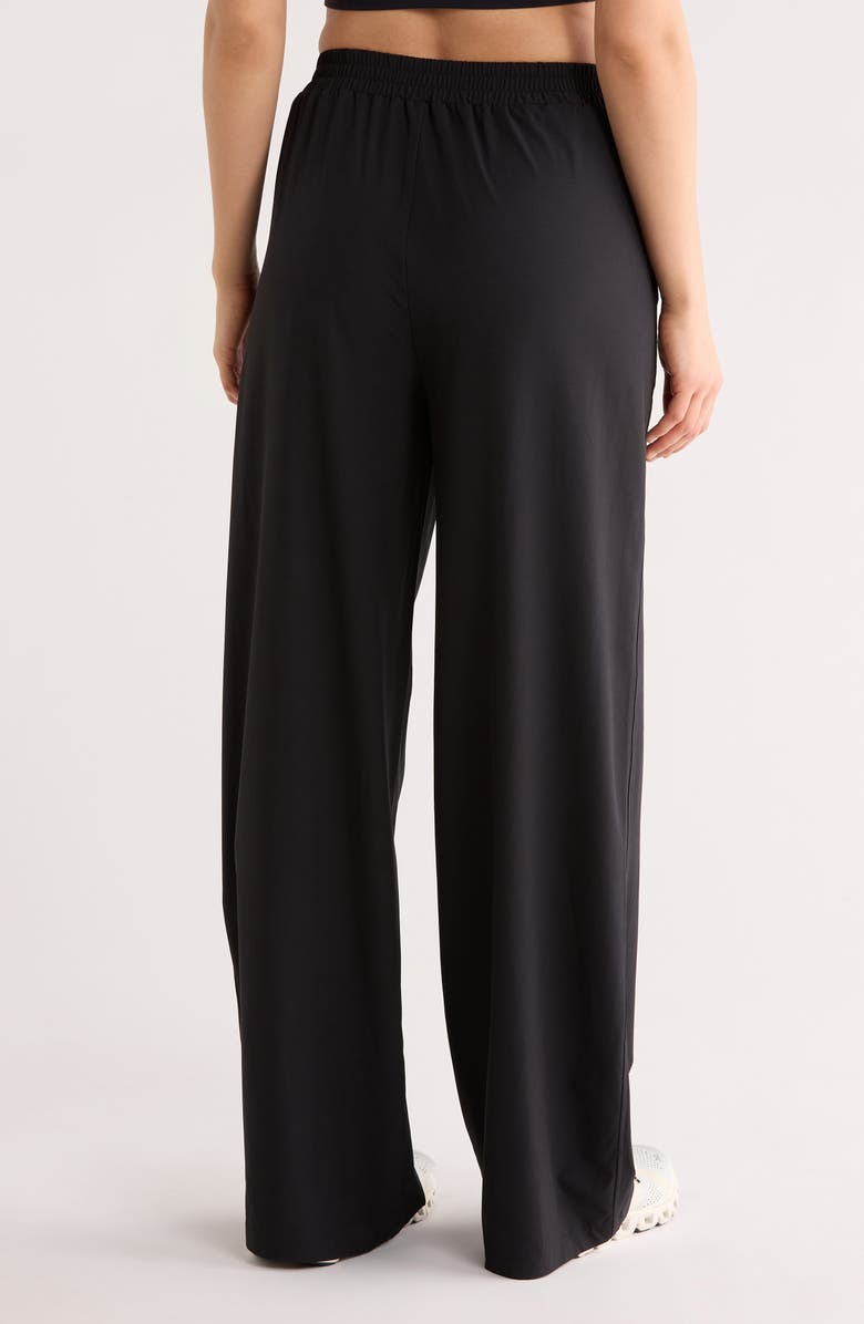 Z by Zella Vista High Waist Woven Pants, Alternate, color, Black