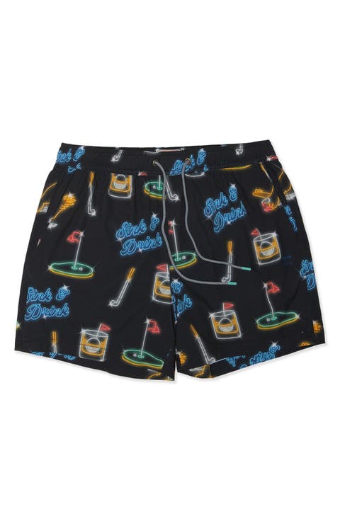 Sink N' Drink Happy Hour 5-Inch Swim Trunks
