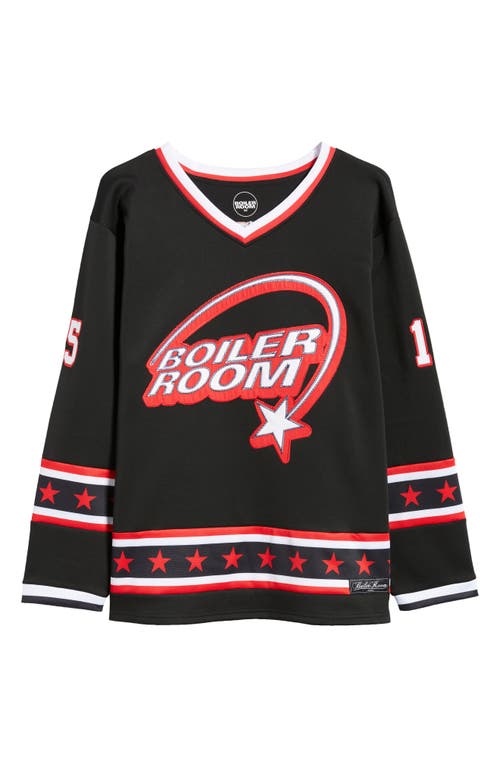 Boiler Room Oversize Hockey Jersey In Blue