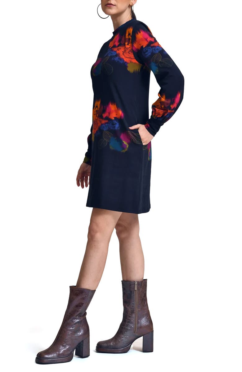 Celina Moon Liv Long Sleeve Sheath Dress, Alternate, color, Black