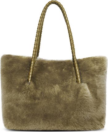 KOOBA Yukon Leather buy & Genuine Shearling Tote Bag, NWT,