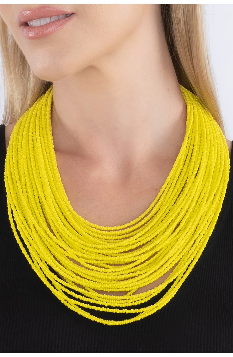 EYE CANDY LOS ANGELES Beaded Multilayered Necklace, Alternate, color,