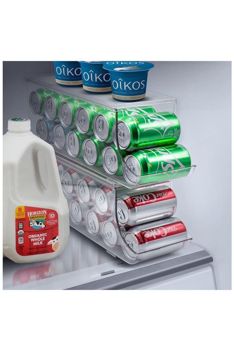 Soda Can Organizer Shelf - Set of 2, Alternate, color, CLEAR