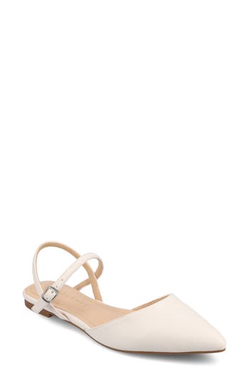 Shop Journee Collection Martine Supernatural Shades Slingback Flat In Bone
