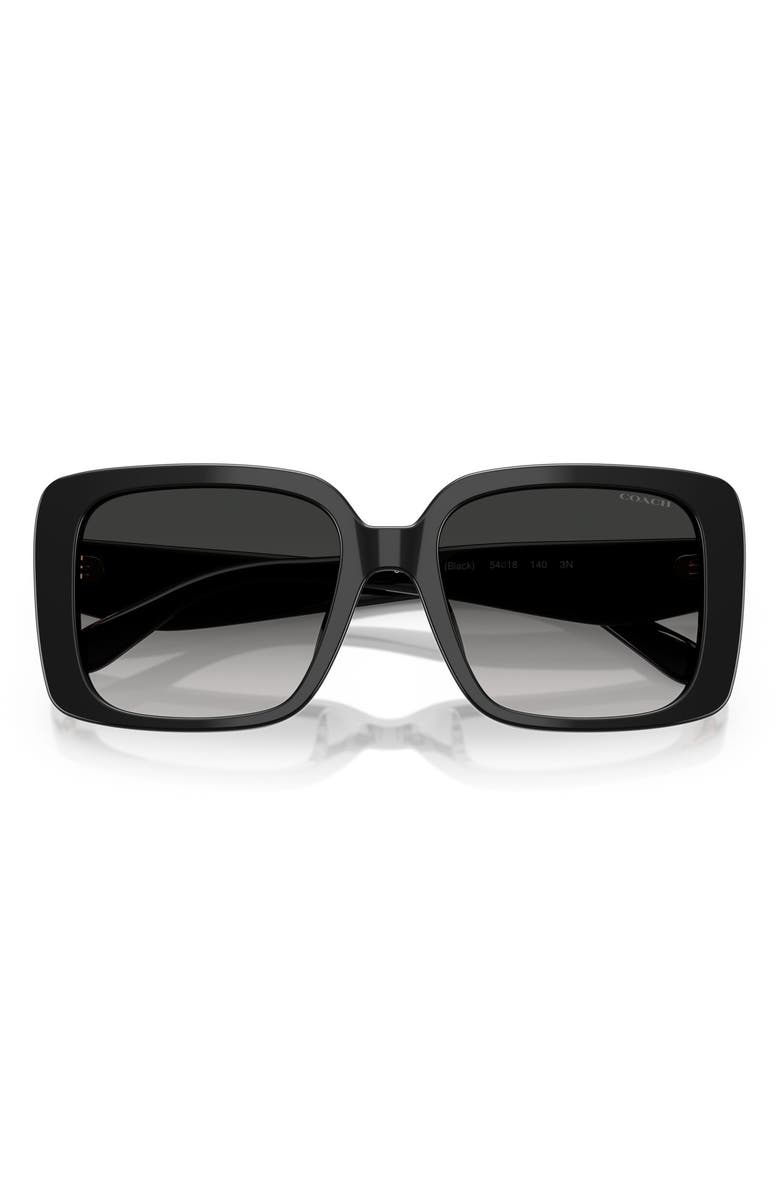 COACH 54mm Square Gradient Sunglasses, Alternate, color, Black