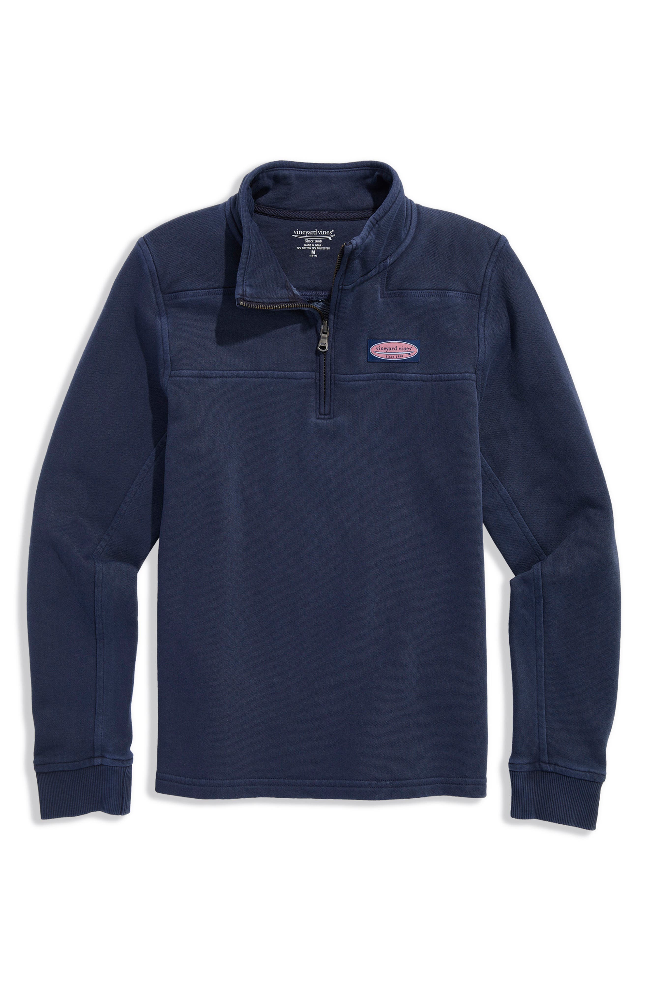 Vineyard Vines Kids' Half Zip Sweatshirt In Blue