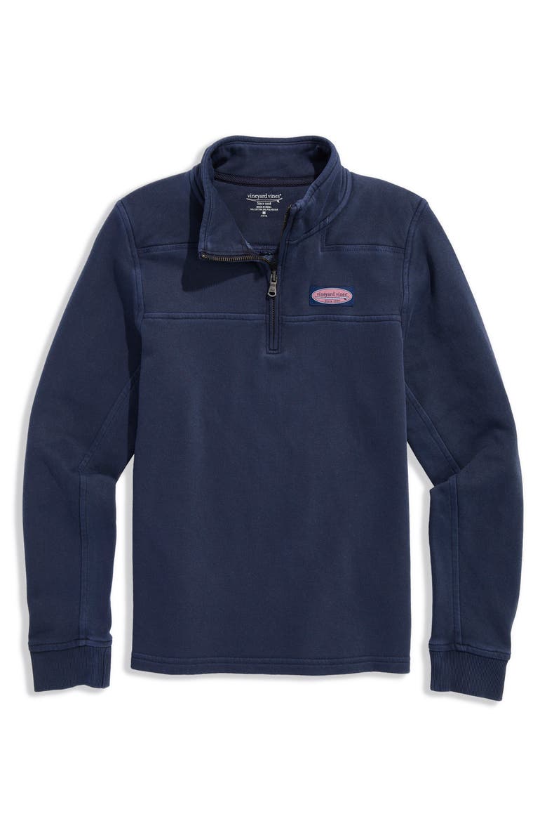 vineyard vines Kids' Half Zip Sweatshirt, Main, color, Nautical Navy