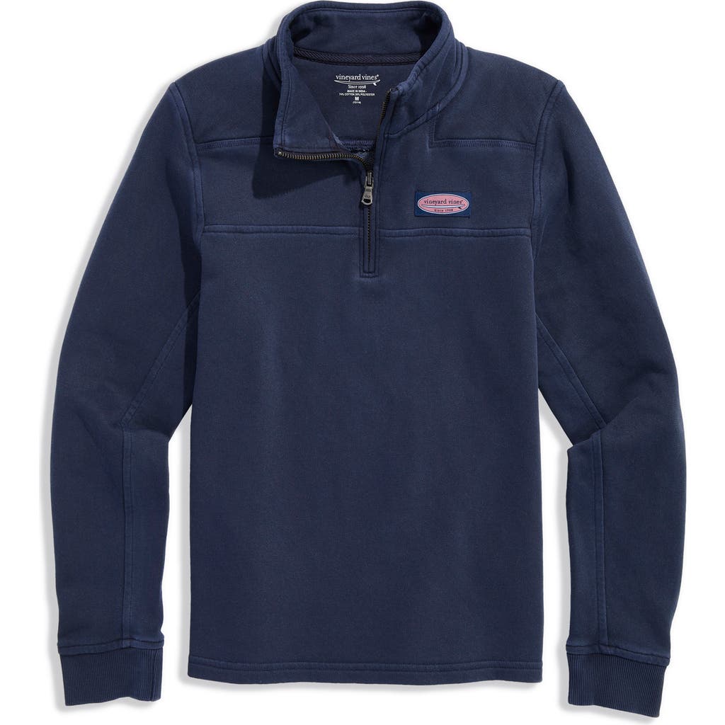 Vineyard Vines Kids' Half Zip Sweatshirt In Blue