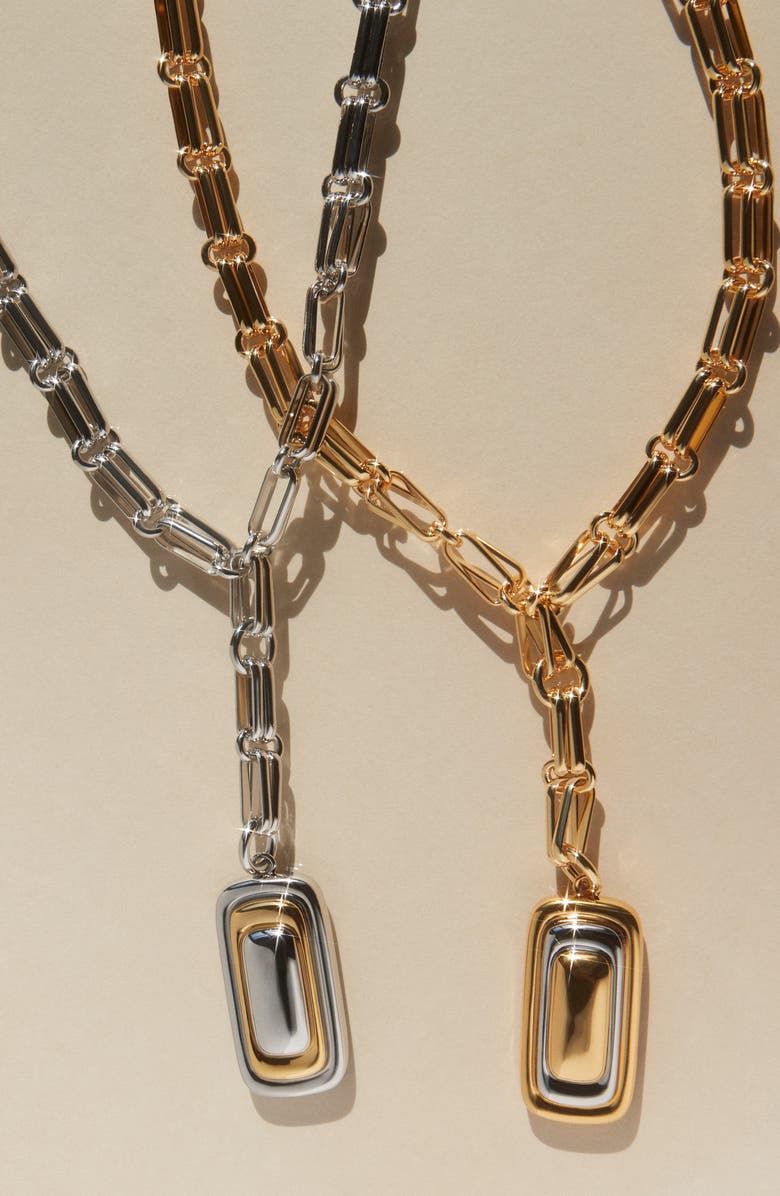 Luv AJ Dalia Two-Tone Y-Necklace, Alternate, color, 