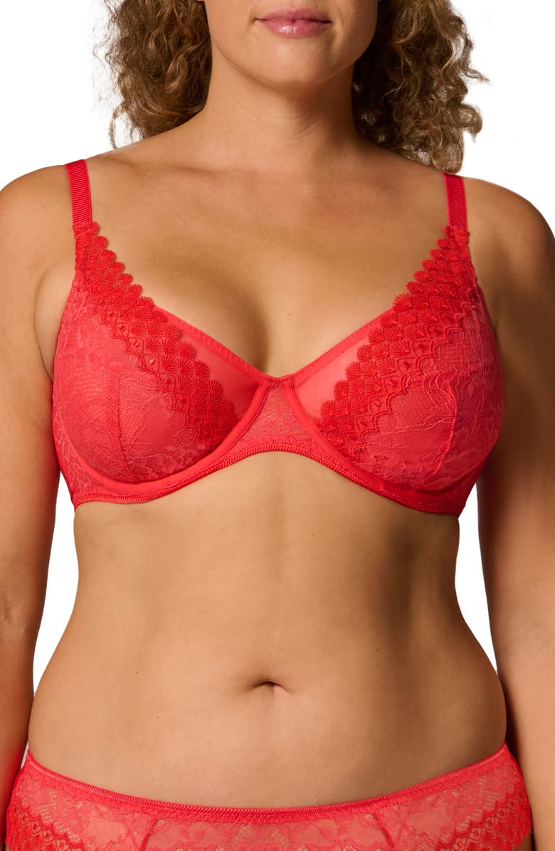 Simone Perele Radieuse Underwire Bra, Alternate, color, Flamingo