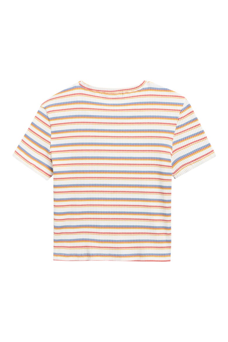 Kids' Stripe Rib T-Shirt, Alternate, color, IVORY