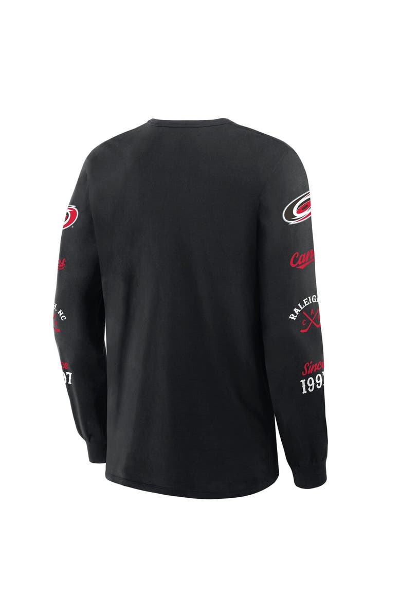 FANATICS Men's Fanatics Black Carolina Hurricanes Boxed In Legacy Long Sleeve T-Shirt, Alternate, color, Black