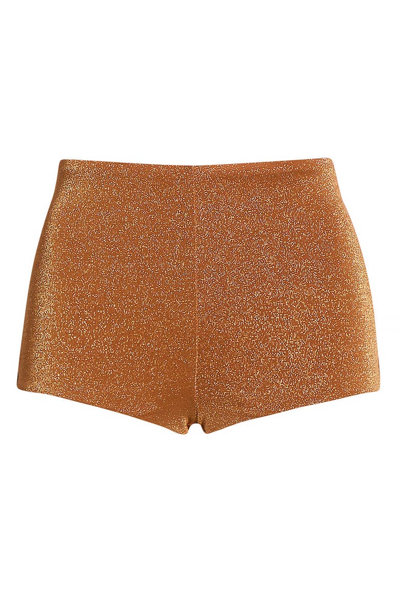 AFRM Yves Sparkle Jersey Micro Shorts, Alternate, color, Bronze