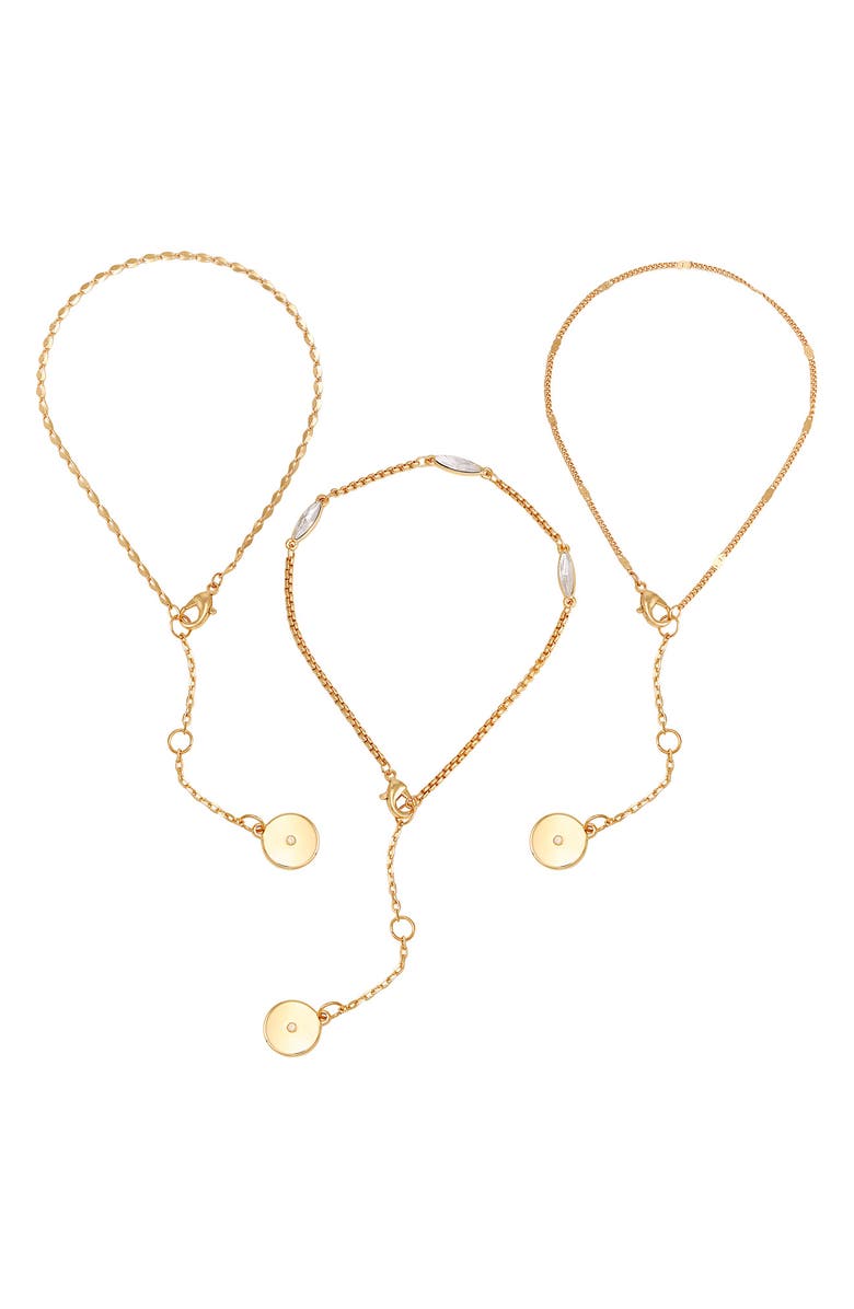 Vince Camuto Navette 3-Pack Assorted Anklets, Alternate, color,