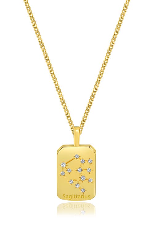 La Meno Zodiac Double Sided Pendant Necklace