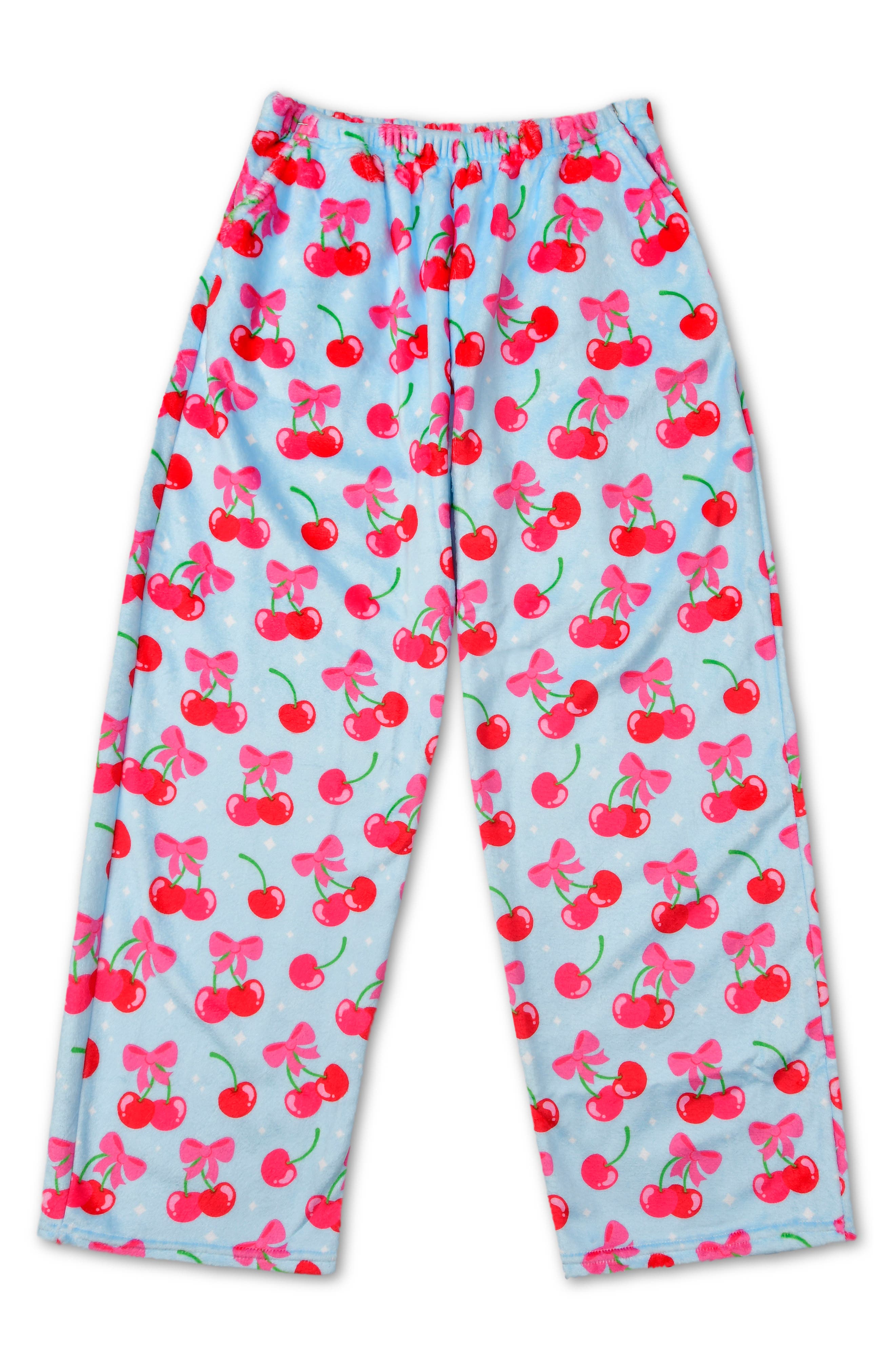 Iscream Kids' Cheerful Cherries Plush Pants