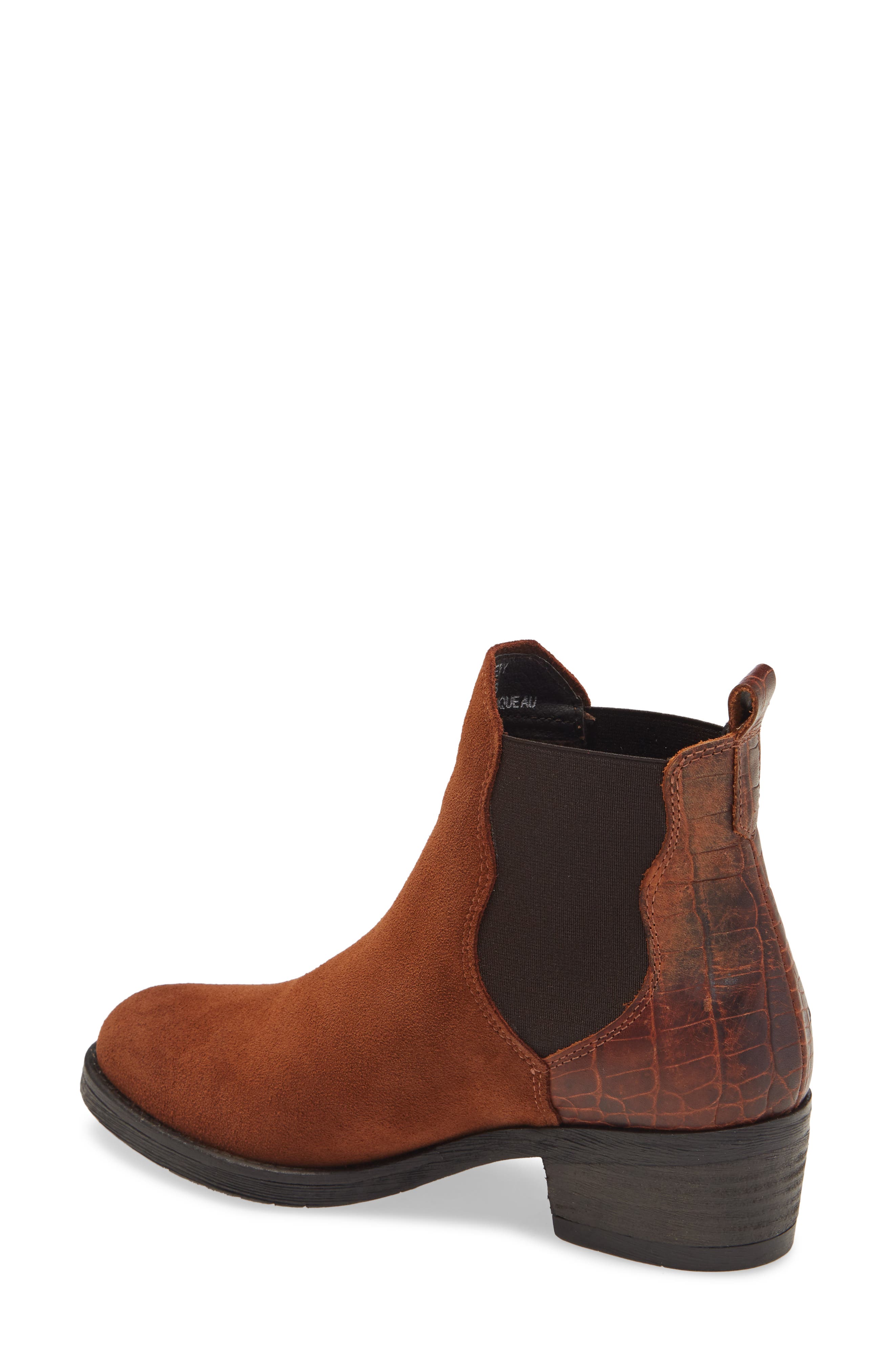 Emery Suede Waterproof Chelsea Boot, Alternate, color, WHISKEY SUEDE