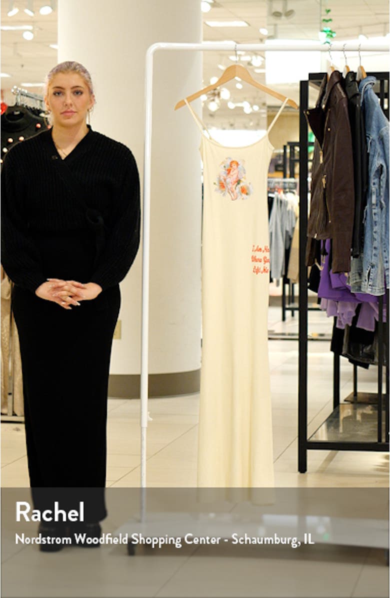 I Am Not Where You Left Me Rhinestone Embellished Rib Maxi Dress, sales video thumbnail